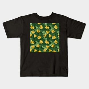 Tropical Minimalism: Monstera Leaf Elegance Kids T-Shirt